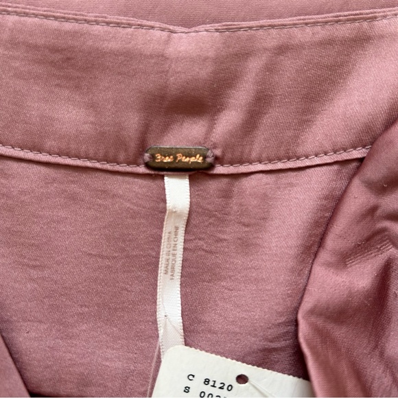 NWT Free People Satin Dusty Mauve Midi Skirt Size 0 - Picture 10 of 13